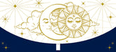 SOBRE DE REGALO AZUL Y BLANCO CON LUNA Y SOL | 6 UNIDADES | (PICTURA)